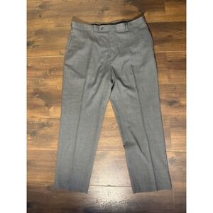 Croft & Barrow Pants Men's 38x30 Gray Wool Blend Classic Fit Flat Front